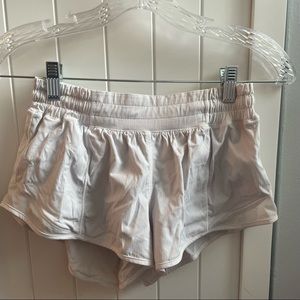 White Lululemon shorts